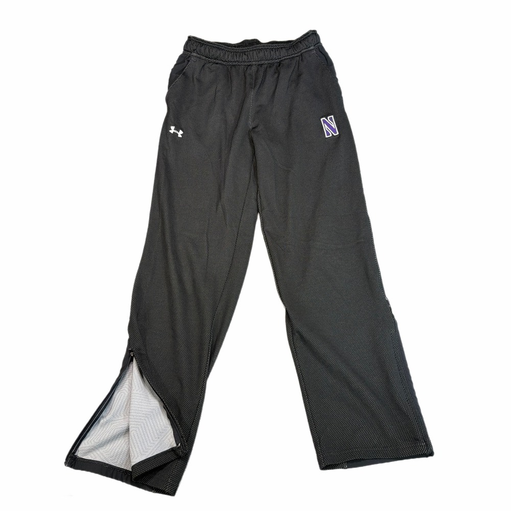 Womens Under Armour track pants M Loose ColdGear Zipper Bottom Northwestern